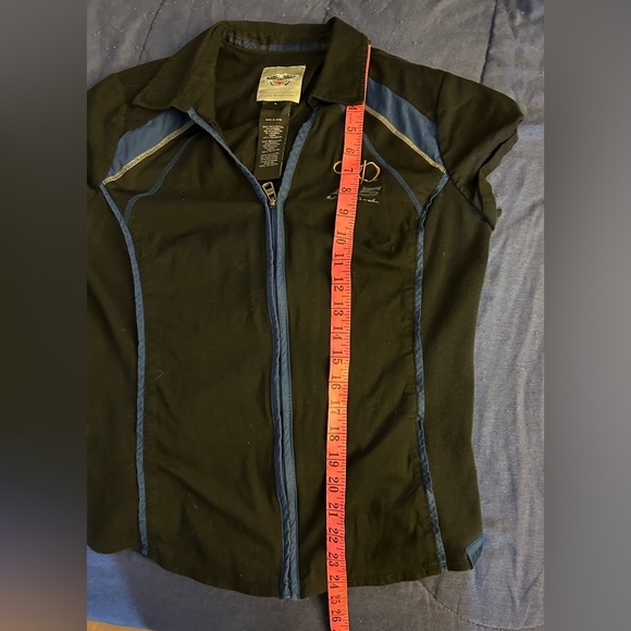 Harley-Davidson Black and Blue Collar Shirt - Picture 4 of 6